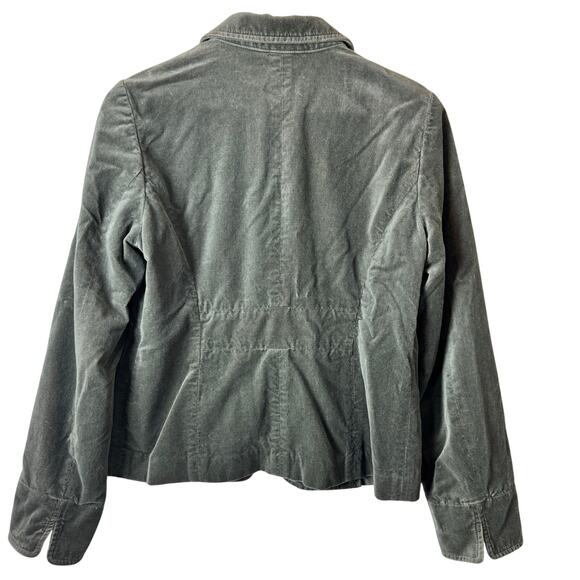 J.Crew Velvet Blazer Jacket Women’s Sz 10 Gray Green Preppy Academia Minimalist - Picture 3 of 10